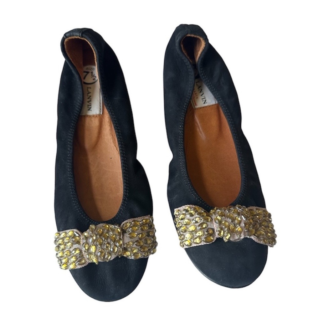 Lanvin Ballet Flats Black Brand New 7.5